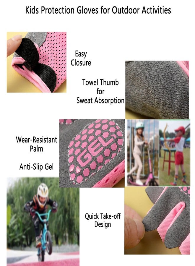 Vikodah Kids-Cycling-Gloves Hand-Protective Half-Finger Anti-Slip-Gel Breathable for Gym - Image 4